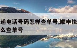 顺丰快递电话号码怎样查单号,顺丰快递电话号码怎么查单号