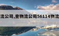 查物流公司,查物流公司56114物流查询网