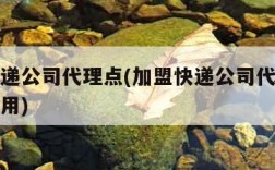 加盟快递公司代理点(加盟快递公司代理点有什么费用)