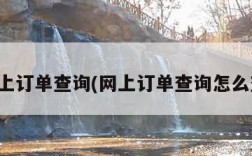 网上订单查询(网上订单查询怎么查)