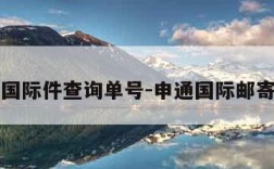 申通国际件查询单号-申通国际邮寄查询