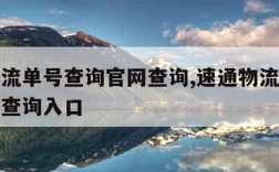 速通物流单号查询官网查询,速通物流单号查询官网查询入口