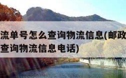 邮政物流单号怎么查询物流信息(邮政物流单号怎么查询物流信息电话)