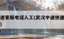 中通快递客服电话人工(武汉中通快递客服电话人工)