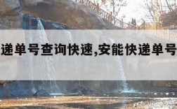 安能快递单号查询快速,安能快递单号查询追踪