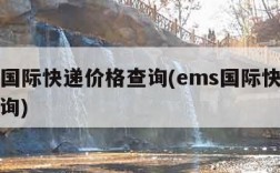 ems国际快递价格查询(ems国际快递资费查询)