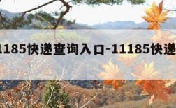 11185快递查询入口-11185快递单号