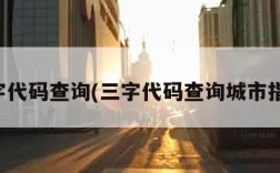 三字代码查询(三字代码查询城市指令)