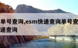 esm单号查询,esm快递查询单号查询追踪快递查询