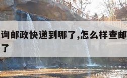 怎样查询邮政快递到哪了,怎么样查邮政快递到哪里了