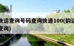 韵达快运查询号码查询快递100(韵达物流单号查询)