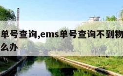 ems单号查询,ems单号查询不到物流信息怎么办