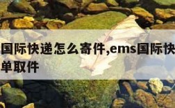 ems国际快递怎么寄件,ems国际快递怎么下单取件