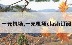 一元机场,一元机场clash订阅