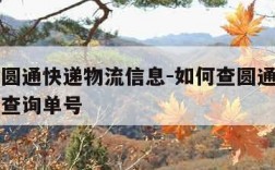 如何查圆通快递物流信息-如何查圆通快递物流信息查询单号