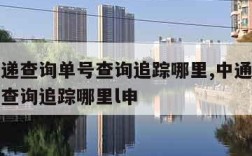 中通快递查询单号查询追踪哪里,中通快递查询单号查询追踪哪里l申