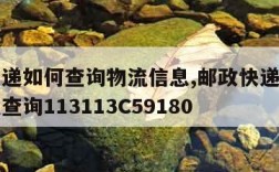 邮政快递如何查询物流信息,邮政快递查询物流信息查询113113C59180