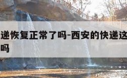 西安快递恢复正常了吗-西安的快递这几天正常收发吗