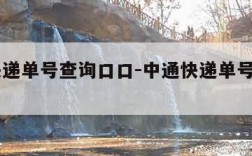 中通快递单号查询口口-中通快递单号查询口口u