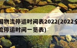 全国物流停运时间表2022(2022全国物流停运时间一览表)