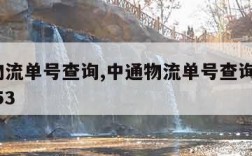 中通物流单号查询,中通物流单号查询追踪7002853