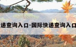 国际快递查询入口-国际快递查询入口在哪里