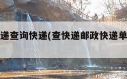 邮政快递查询快递(查快递邮政快递单号查询)