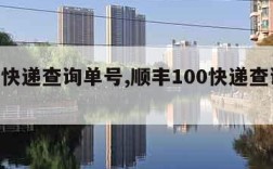 100快递查询单号,顺丰100快递查询单号