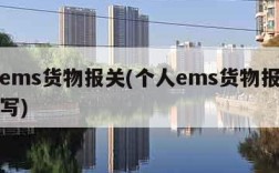 个人ems货物报关(个人ems货物报关怎么填写)