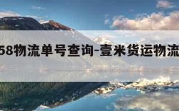 95058物流单号查询-壹米货运物流查单号