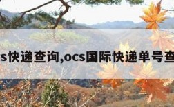 ocs快递查询,ocs国际快递单号查询