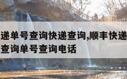 顺丰快递单号查询快递查询,顺丰快递单号查询快递查询单号查询电话