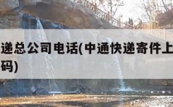 中通快递总公司电话(中通快递寄件上门取件电话号码)