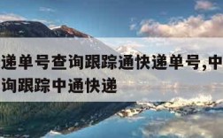 中通快递单号查询跟踪通快递单号,中通快递单号查询跟踪中通快递