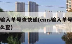 ems输入单号查快递(ems输入单号查快递怎么查)