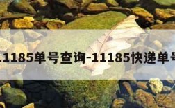 11185单号查询-11185快递单号