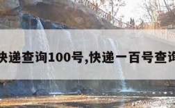 快递查询100号,快递一百号查询