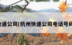 杭州快递公司(杭州快递公司电话号码查询)