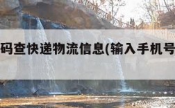 手机号码查快递物流信息(输入手机号查订单)